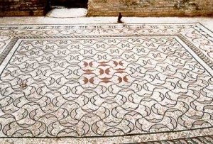 Pelta mosaic from the Kladeos baths in Olympia